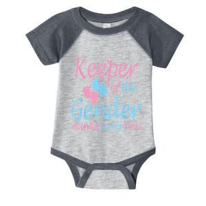 Keeper Of The Gender Auntie Gender Reveal Party Idea Infant Baby Jersey Bodysuit