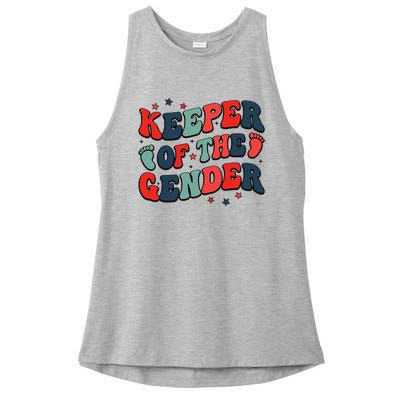 Keeper Of The Gender 4th Of July Reveal Ladies PosiCharge Tri-Blend Wicking Tank