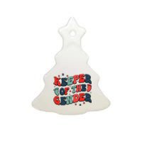 Keeper Of The Gender 4th Of July Reveal Ceramic Tree Ornament