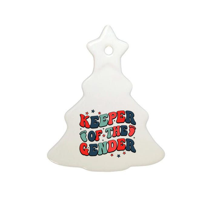 Keeper Of The Gender 4th Of July Reveal Ceramic Tree Ornament