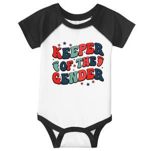 Keeper Of The Gender 4th Of July Reveal Infant Baby Jersey Bodysuit