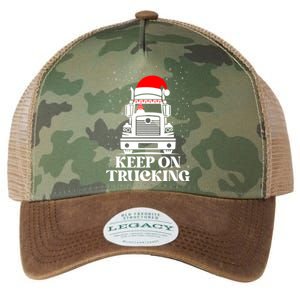 Keep On Truckin Christmas Truck Driver Xmas Trucking Season Gift Legacy Tie Dye Trucker Hat