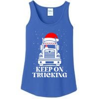 Keep On Truckin Christmas Truck Driver Xmas Trucking Season Gift Ladies Essential Tank