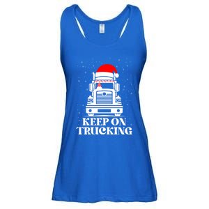 Keep On Truckin Christmas Truck Driver Xmas Trucking Season Gift Ladies Essential Flowy Tank