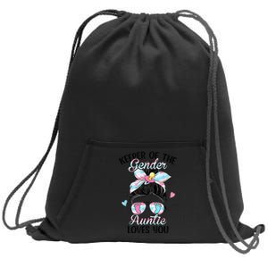 Keeper Of The Gender Auntie Loves You Funny Gender Reveal Sweatshirt Cinch Pack Bag