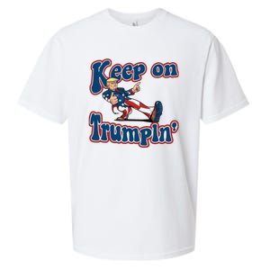 Keep On Trumpin Trump For President 2024 Sueded Cloud Jersey T-Shirt