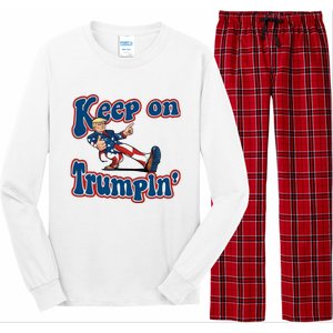 Keep On Trumpin Trump For President 2024 Long Sleeve Pajama Set