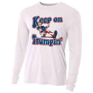 Keep On Trumpin Trump For President 2024 Cooling Performance Long Sleeve Crew