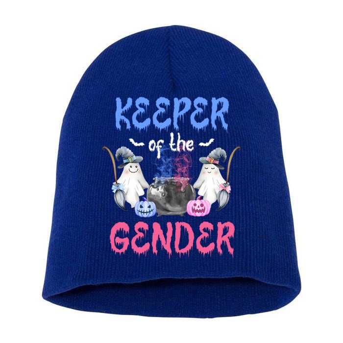 Keeper Of The Gender Booy Or Ghoul Gender Reveal Decoration Gift Short Acrylic Beanie