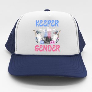 Keeper Of The Gender Booy Or Ghoul Gender Reveal Decoration Gift Trucker Hat