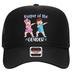 Keeper Of The Gender Reveal Party Baby Announcement  High Crown Mesh Back Trucker Hat