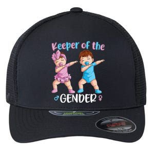 Keeper Of The Gender Reveal Party Baby Announcement  Flexfit Unipanel Trucker Cap