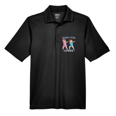 Keeper Of The Gender Reveal Party Baby Announcement  Men's Origin Performance Pique Polo