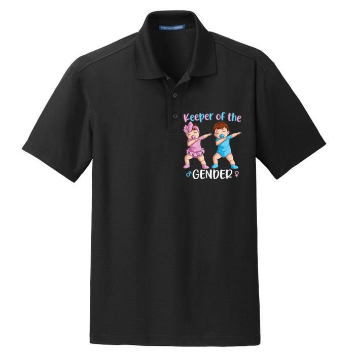 Keeper Of The Gender Reveal Party Baby Announcement  Dry Zone Grid Polo