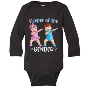 Keeper Of The Gender Reveal Party Baby Announcement  Baby Long Sleeve Bodysuit