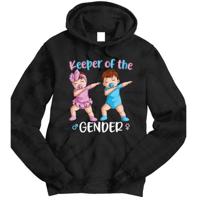 Keeper Of The Gender Reveal Party Baby Announcement  Tie Dye Hoodie