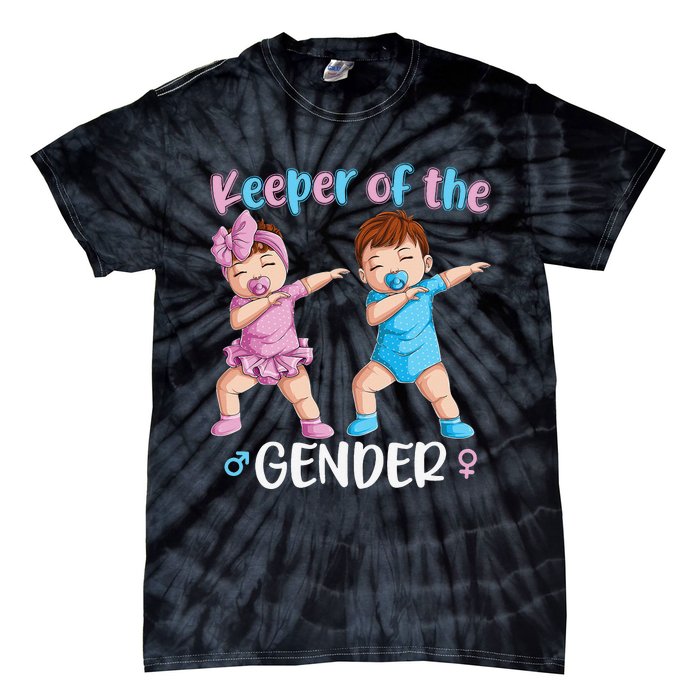 Keeper Of The Gender Reveal Party Baby Announcement  Tie-Dye T-Shirt