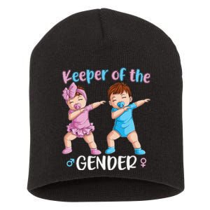 Keeper Of The Gender Reveal Party Baby Announcement  Short Acrylic Beanie