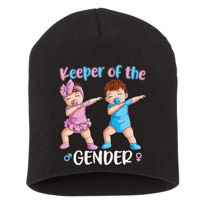 Keeper Of The Gender Reveal Party Baby Announcement  Short Acrylic Beanie