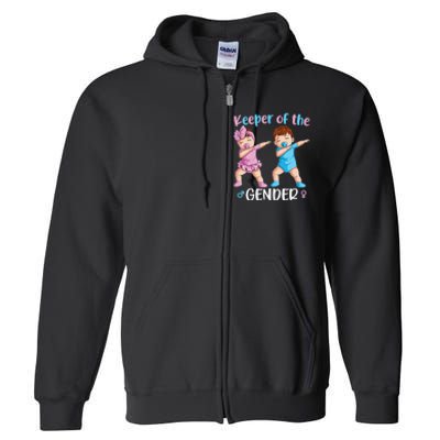 Keeper Of The Gender Reveal Party Baby Announcement  Full Zip Hoodie