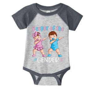 Keeper Of The Gender Reveal Party Baby Announcement  Infant Baby Jersey Bodysuit