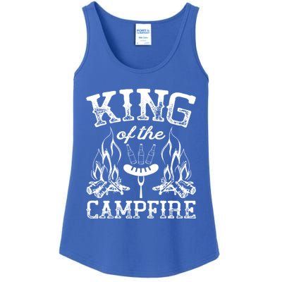 King Of The Campfire Bonfire Camping Couples Gift Cute Gift Ladies Essential Tank