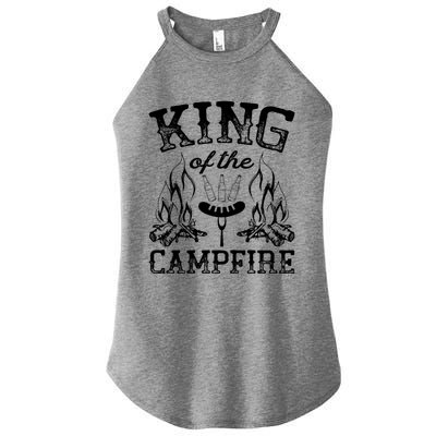 King Of The Campfire Bonfire Camping Couples Gift Cute Gift Women’s Perfect Tri Rocker Tank