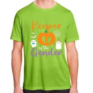 Keeper Of The Gender Reveal Halloween Pregnancy Pumpkin Gift Adult ChromaSoft Performance T-Shirt