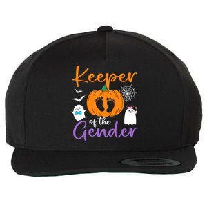 Keeper Of The Gender Reveal Halloween Pregnancy Pumpkin Gift Wool Snapback Cap