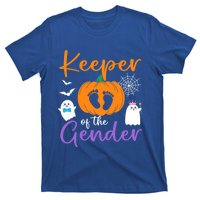 Keeper Of The Gender Reveal Halloween Pregnancy Pumpkin Gift T-Shirt