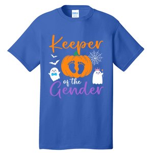 Keeper Of The Gender Reveal Halloween Pregnancy Pumpkin Gift Tall T-Shirt