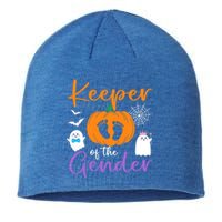 Keeper Of The Gender Reveal Halloween Pregnancy Pumpkin Gift Sustainable Beanie