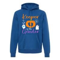 Keeper Of The Gender Reveal Halloween Pregnancy Pumpkin Gift Premium Hoodie