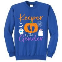 Keeper Of The Gender Reveal Halloween Pregnancy Pumpkin Gift Tall Sweatshirt