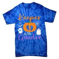 Keeper Of The Gender Reveal Halloween Pregnancy Pumpkin Gift Tie-Dye T-Shirt