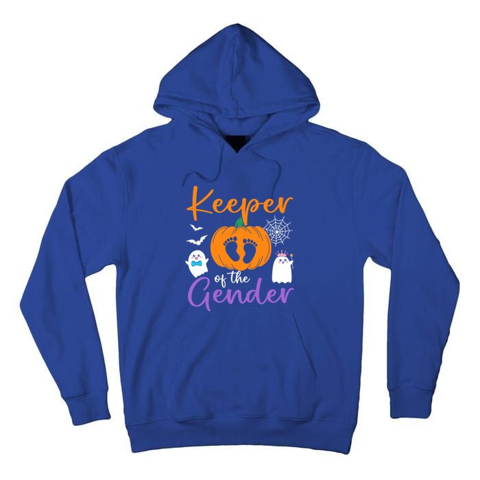 Keeper Of The Gender Reveal Halloween Pregnancy Pumpkin Gift Tall Hoodie