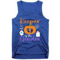 Keeper Of The Gender Reveal Halloween Pregnancy Pumpkin Gift Tank Top