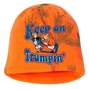 Keep On Trumpin Trump For President 2024 Kati - Camo Knit Beanie