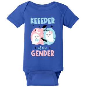 Keeper Of The Gender Reveal Cute Ghosts Team Booy Or Ghoul Gift Baby Bodysuit