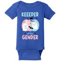 Keeper Of The Gender Reveal Cute Ghosts Team Booy Or Ghoul Gift Baby Bodysuit