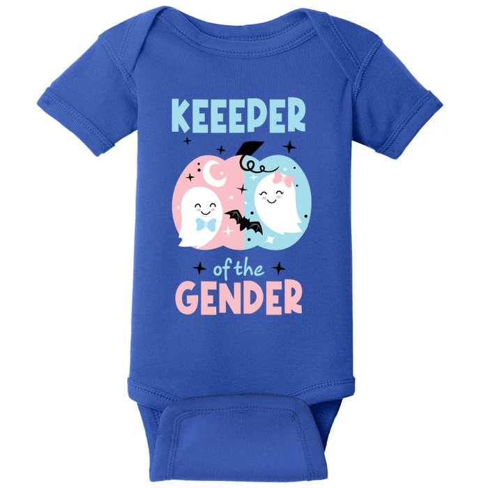 Keeper Of The Gender Reveal Cute Ghosts Team Booy Or Ghoul Gift Baby Bodysuit