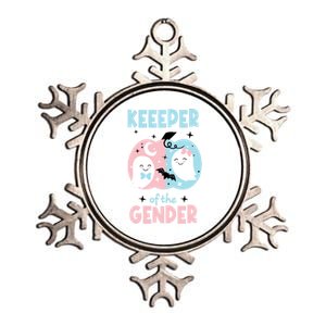 Keeper Of The Gender Reveal Cute Ghosts Team Booy Or Ghoul Gift Metallic Star Ornament