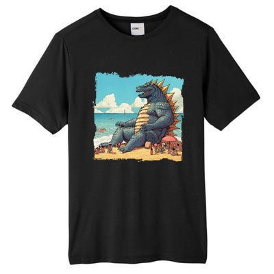 Kaiju On The Beach Suntanning Vacation Ocean Holiday Party Tall Fusion ChromaSoft Performance T-Shirt