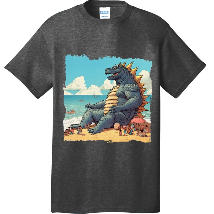 Kaiju On The Beach Suntanning Vacation Ocean Holiday Party T-Shirt