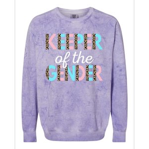 Keeper Of The Gender Baby Shower Gender Reveal Party Colorblast Crewneck Sweatshirt