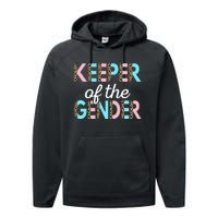 Keeper Of The Gender Baby Shower Gender Reveal Party Performance Fleece Hoodie