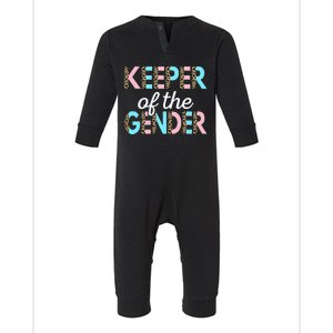 Keeper Of The Gender Baby Shower Gender Reveal Party Infant Fleece One Piece