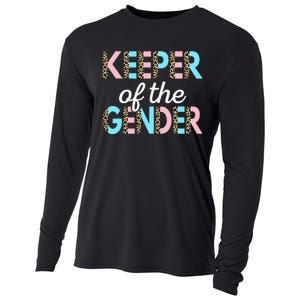 Keeper Of The Gender Baby Shower Gender Reveal Party Cooling Performance Long Sleeve Crew