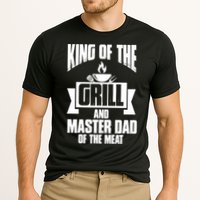 King Of The Grill And Master Dad Of The Meat Funny Gift Cooling Performance Crew T-Shirt