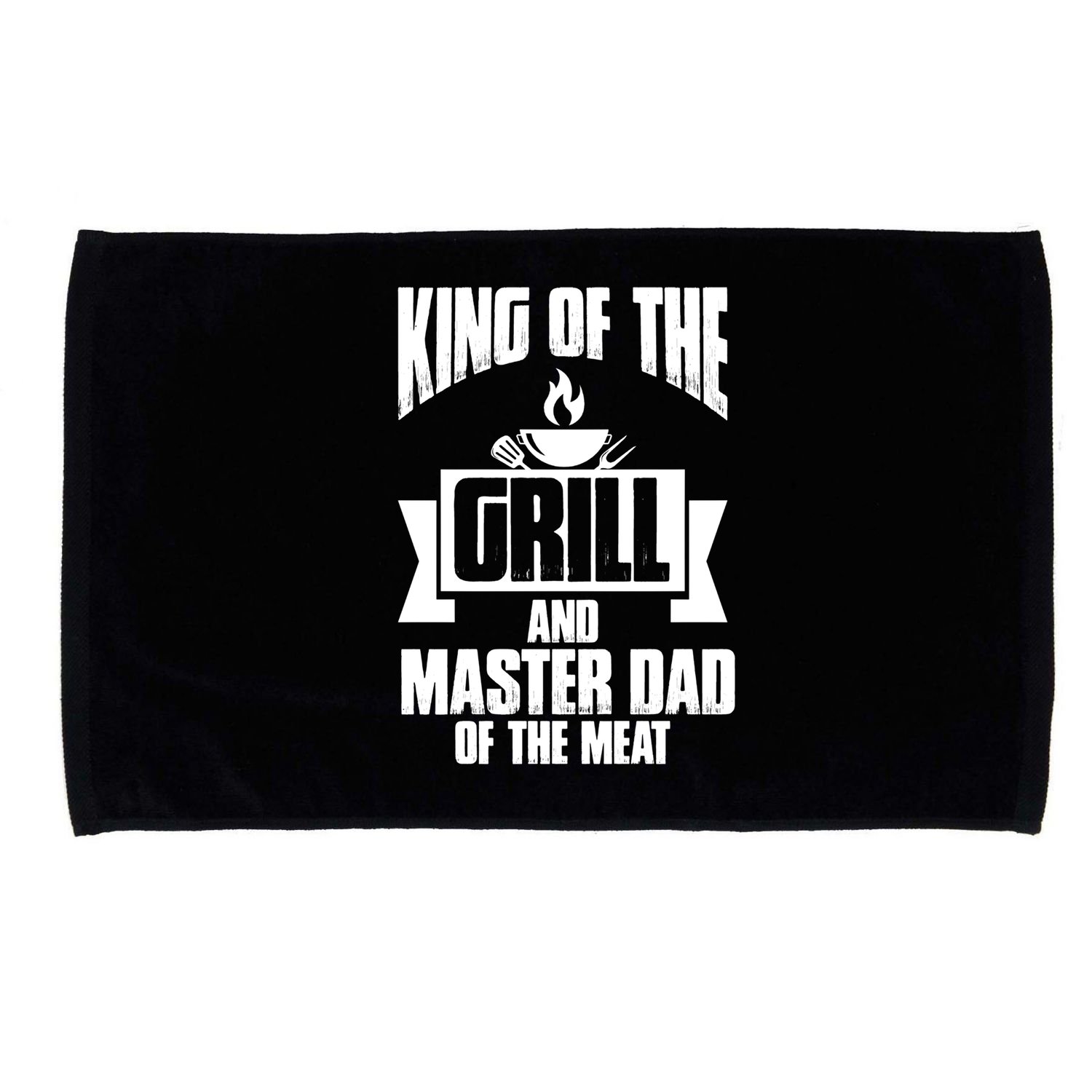 King Of The Grill And Master Dad Of The Meat Funny Gift Microfiber Hand Towel
